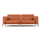 3-seater brown leather sofa - Elhelow Style office furniture, image 1