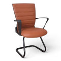 Fixed Leather Chair with a Simple and Strong Design