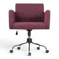 Best Adjustable Modern Fabric Vanity Armchair Purple - Elhelow Style office furniture, image 1
