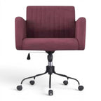 Best Adjustable Modern Fabric Vanity Armchair Purple - Elhelow Style office furniture, image 1
