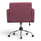 Best Adjustable Modern Fabric Vanity Armchair Purple - Elhelow Style office furniture, image 4