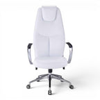 Best Luxury Modern Leather White Chair - Elhelow Style office furniture, image 1