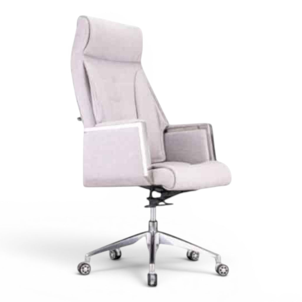 Best Modern Luxury Gray Leather Chair - Elhelow Style office furniture, image 2