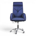 Best Modern blue leather chair - Elhelow Style office furniture, image 3