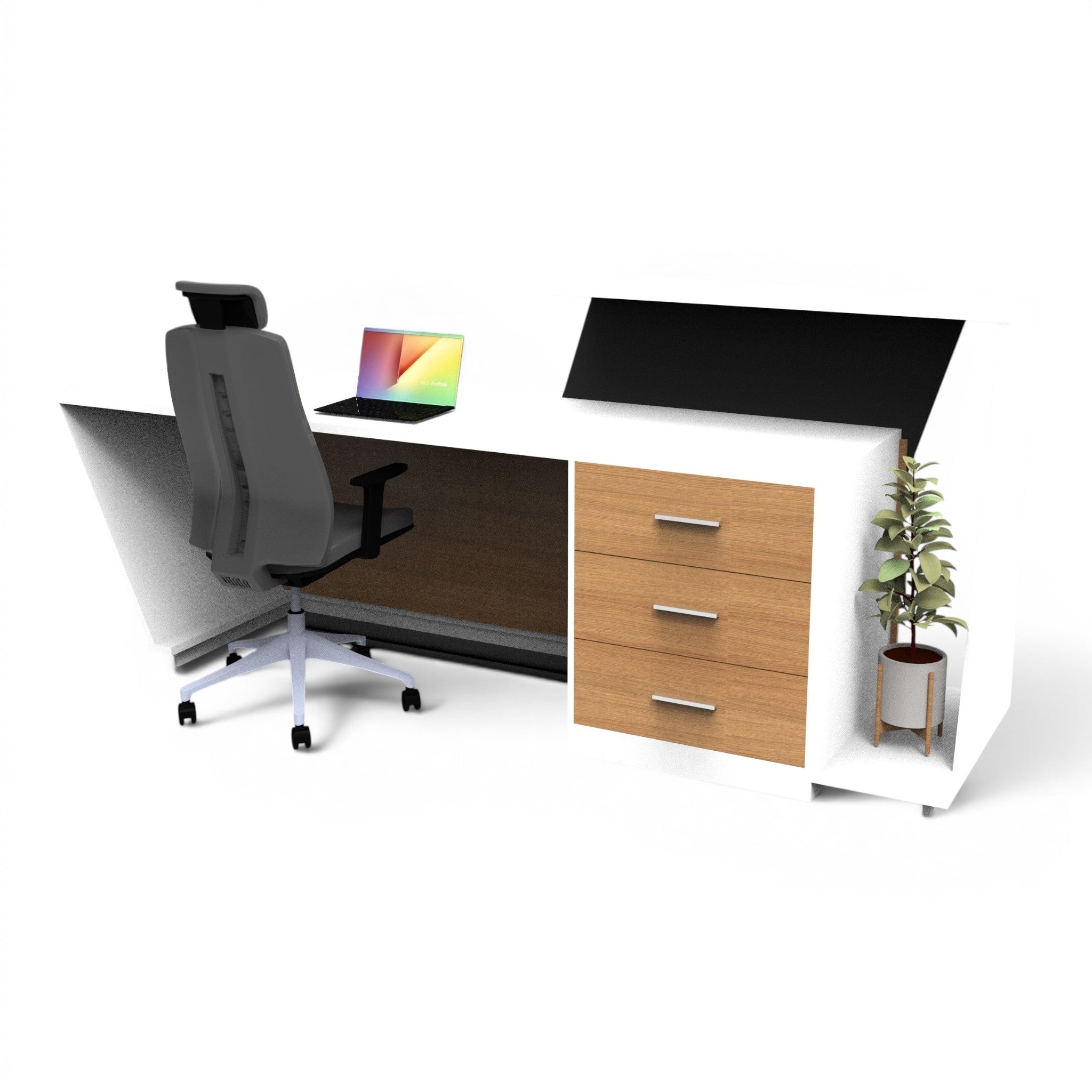 HUB Counter – Office Reception Desk with Elegant Design - Elhelow Style office furniture, image 3