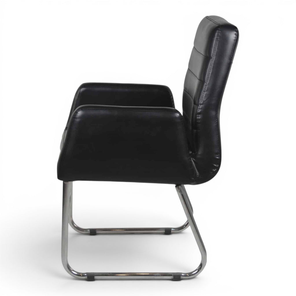 Black Leather Waiting Chair - Elhelow Style office furniture, image 3