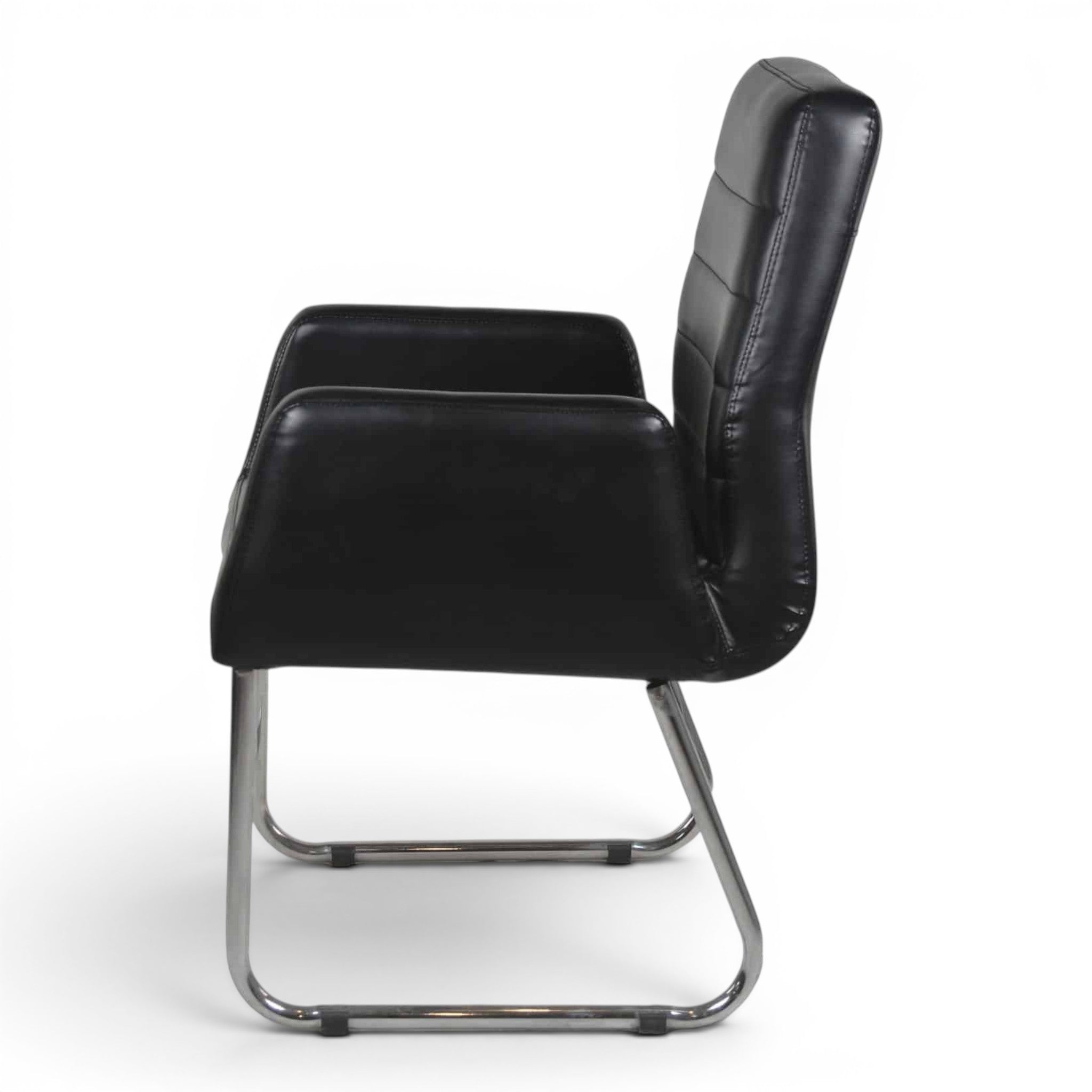 Black Leather Waiting Chair - Elhelow Style office furniture, image 3