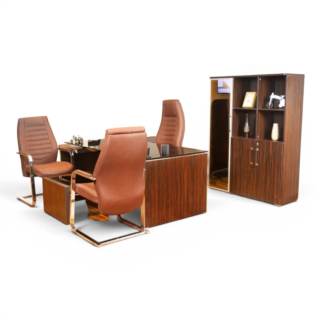 Glass Manager Desk - Elhelow Style office furniture, image 1