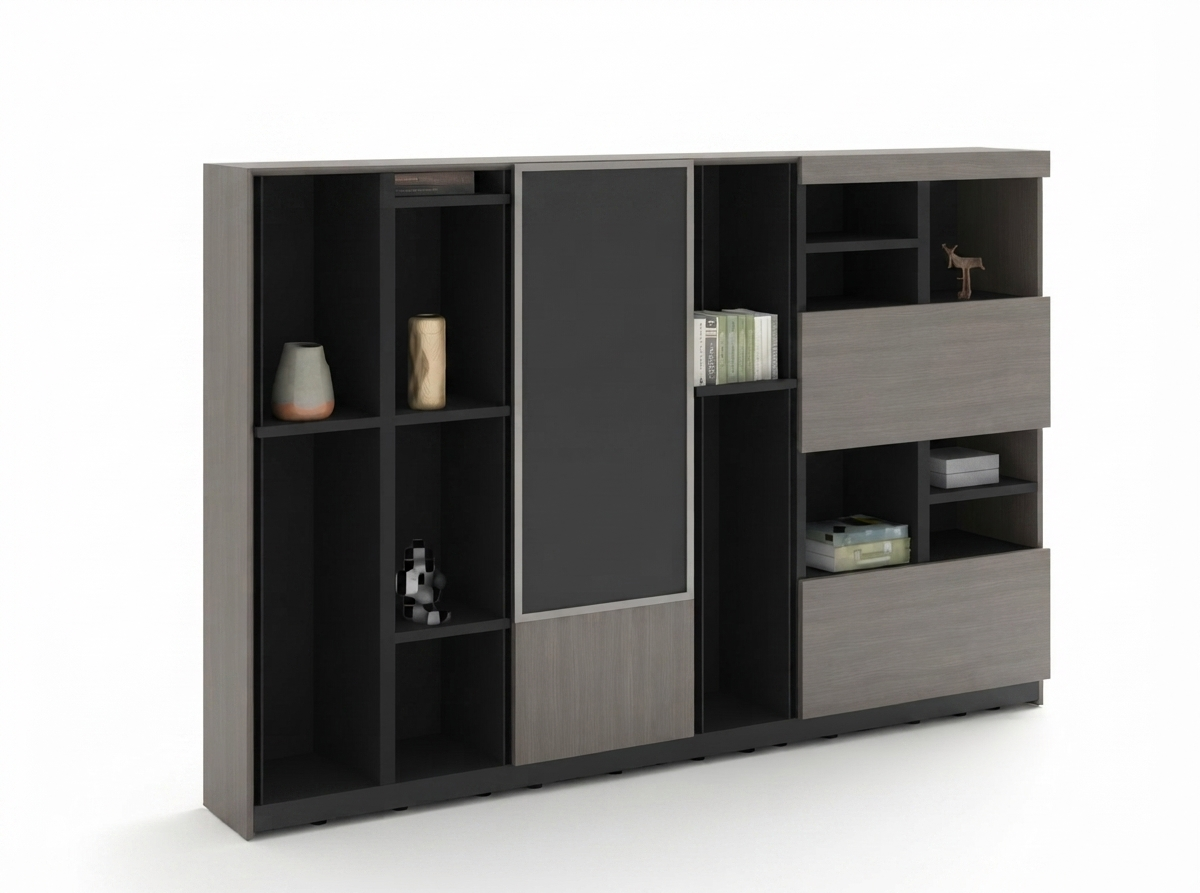 Zix Executive Cabinet | Wooden Storage with Doors & Shelves - Elhelow Style office furniture, image 1