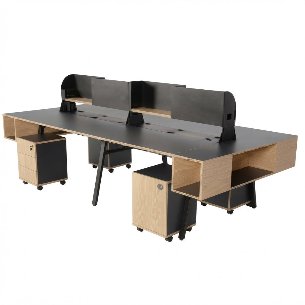 4-Person Workstation Desk