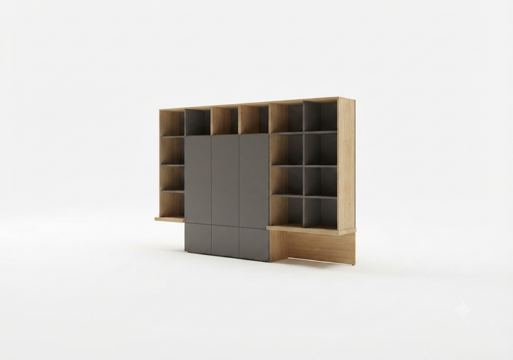 Rivano Executive Cabinet | Wooden Storage with Doors & Shelves - Elhelow Style office furniture, image 1