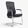 Waiting Chair with Polished Aluminum Legs and Nylon Mesh Back