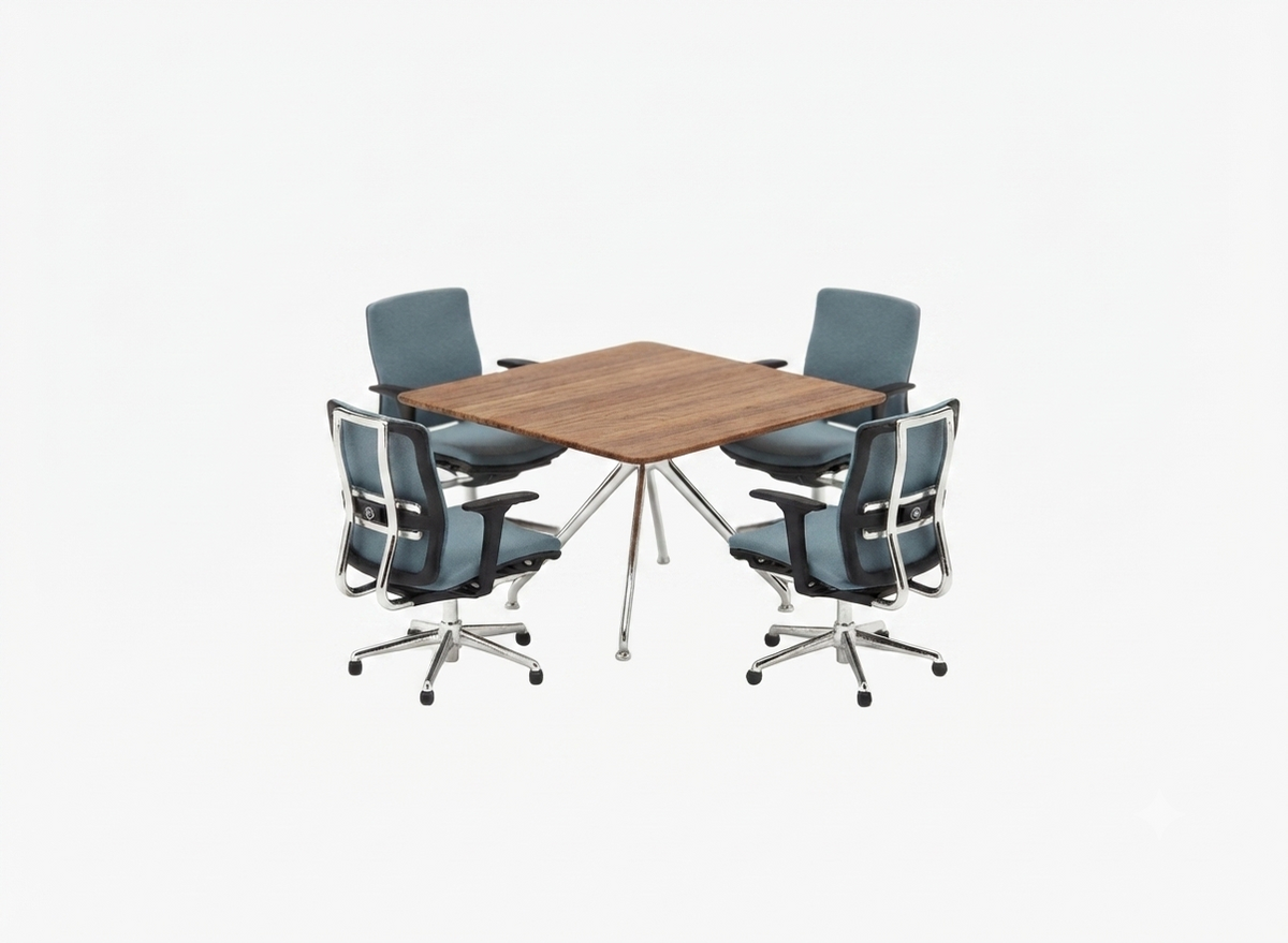 Long Meeting Table with Arranged Chairs | Flexible Conference Set - Elhelow Style office furniture, image 2
