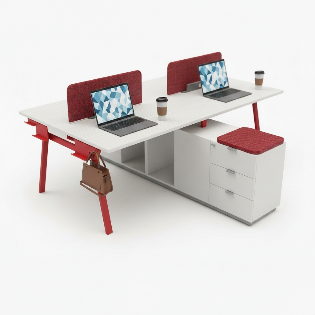 Novo Modern Office Workstation | Premium Corporate Team Desk - Elhelow Style office furniture, image 1