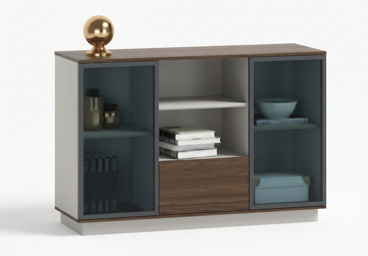 Platin Executive Cabinet | Wooden Storage with Doors & Shelves - Elhelow Style office furniture, image 2