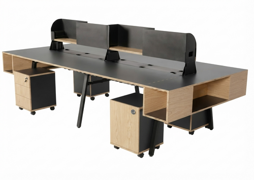 4-Person Workstation Desk