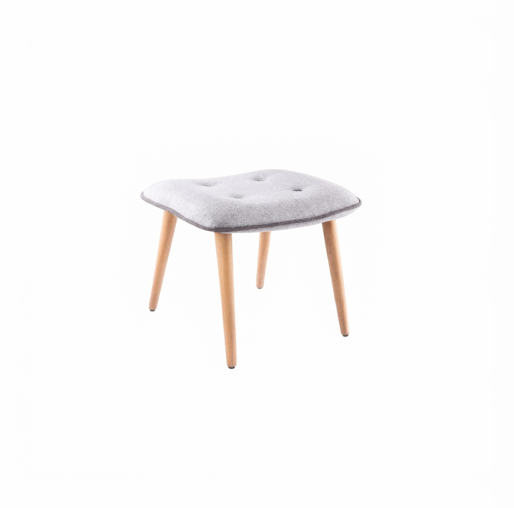 Gray Footstool | Premium Modern Office Ottoman & Footrest - Elhelow Style office furniture, image 1