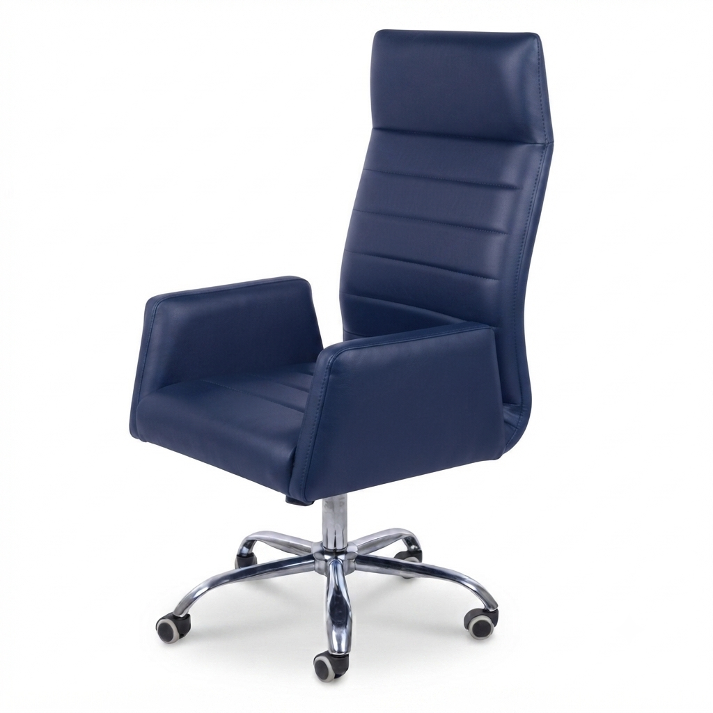 Best Modern Blue Leather Chair | Luxury Executive Seating - Elhelow Style office furniture, image 5