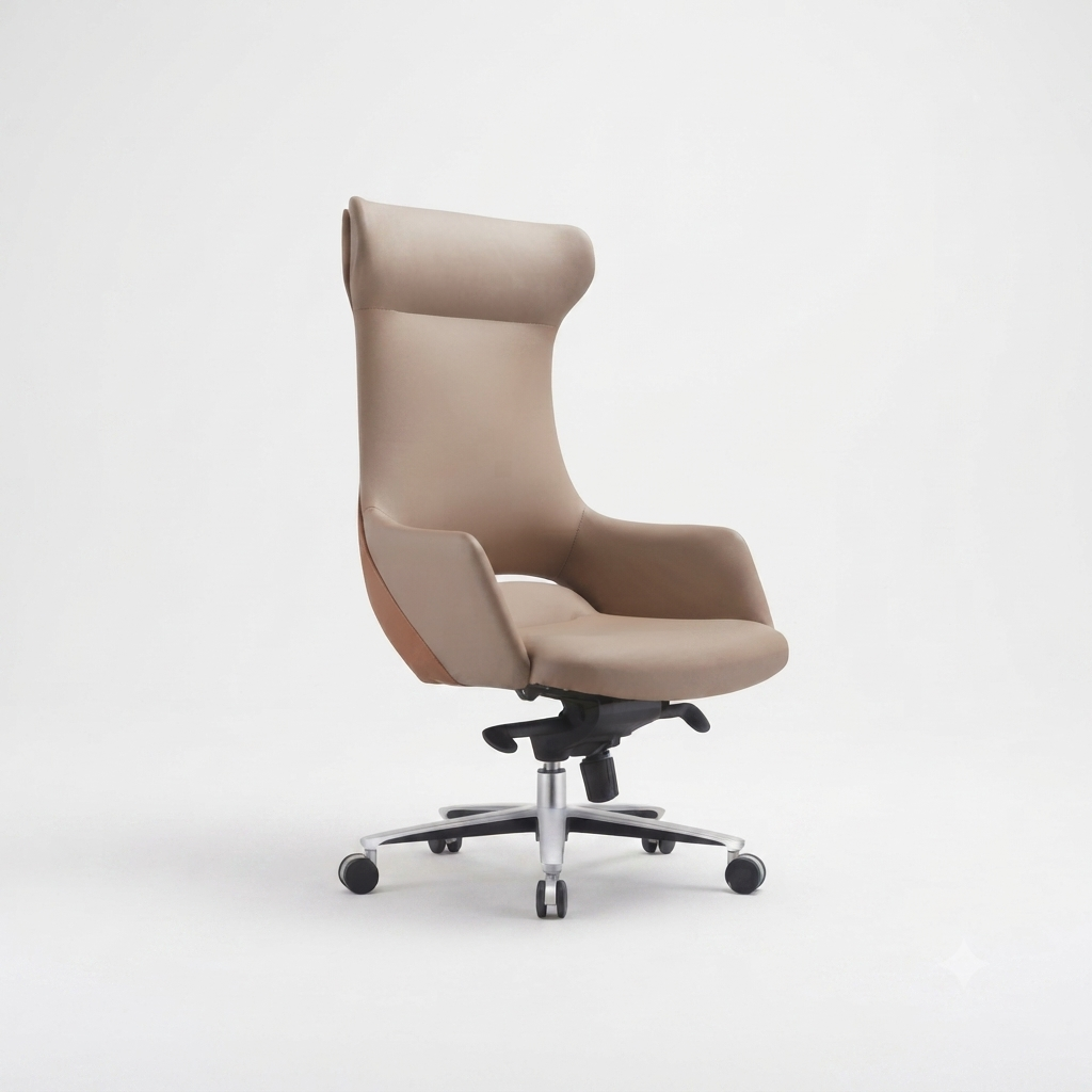 Aura Executive Leather Chair | Premium High-Back Office Seating - Elhelow Style office furniture, image 3