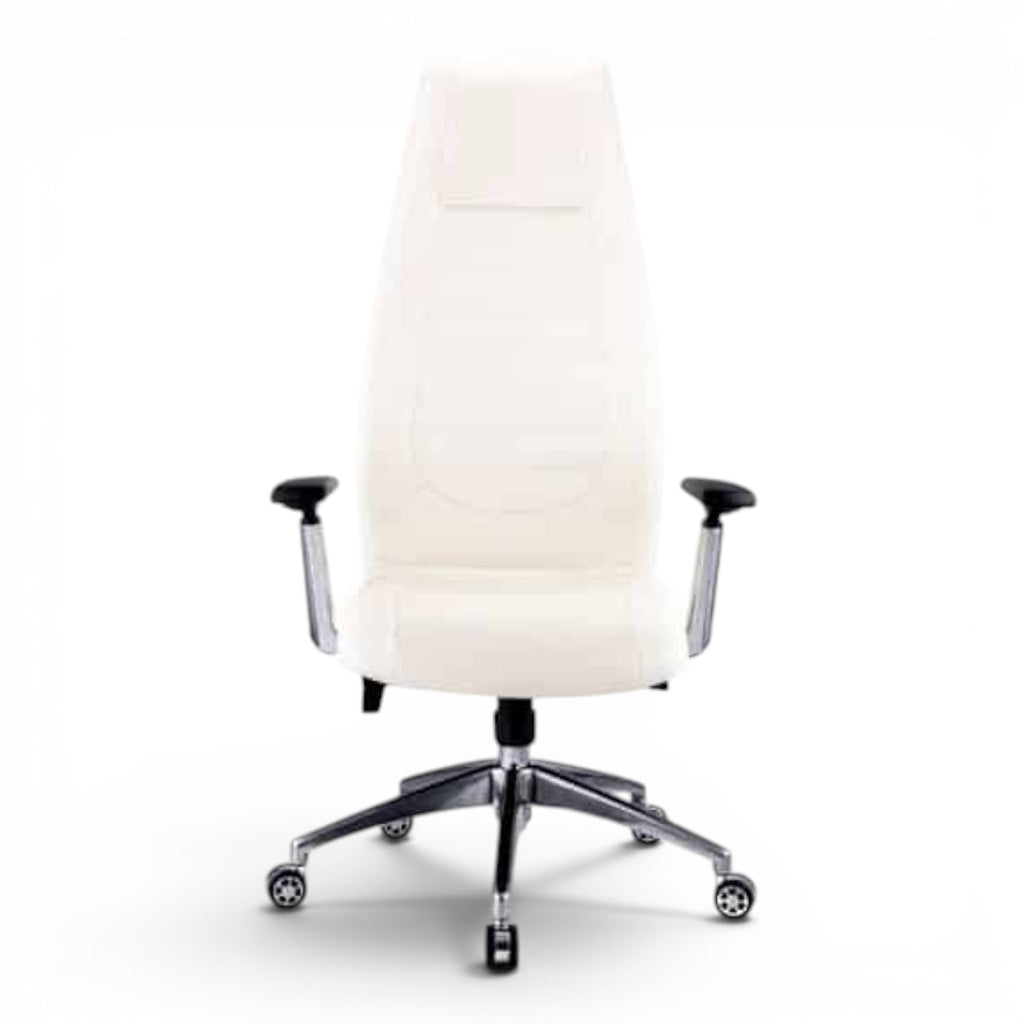 Best White Leather Luxury Chair - Elhelow Style office furniture, image 1