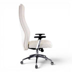 Best White Leather Luxury Chair - Elhelow Style office furniture, image 3