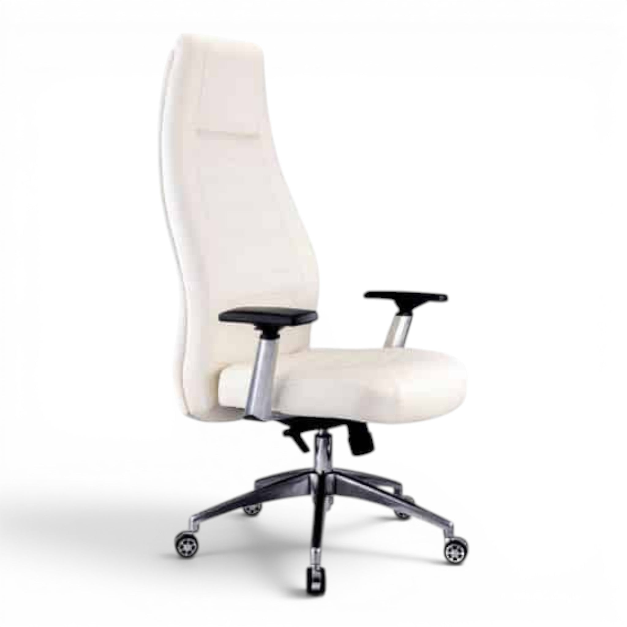 Best White Leather Luxury Chair - Elhelow Style office furniture, image 2