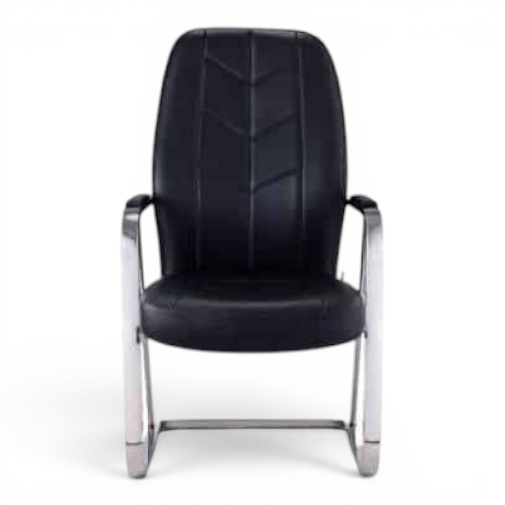 Best Fixed Black Leather Chair - Elhelow Style office furniture, image 1