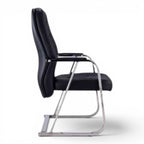 Best Fixed Black Leather Chair - Elhelow Style office furniture, image 3