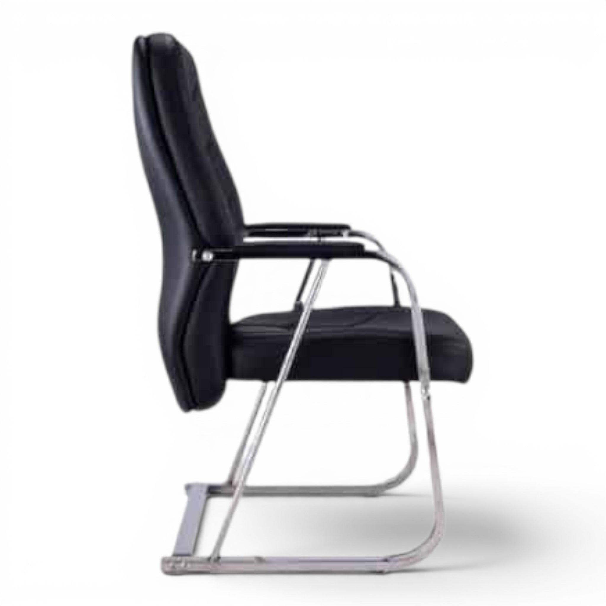 Best Fixed Black Leather Chair - Elhelow Style office furniture, image 3
