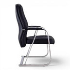 اكتشف أناقة كرسي الانتظار الجلدي الأسود - Elegant Waiting Black Leather Chair - Elhelow Style office furniture, image 3