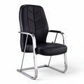 اكتشف أناقة كرسي الانتظار الجلدي الأسود - Elegant Waiting Black Leather Chair - Elhelow Style office furniture, image 2
