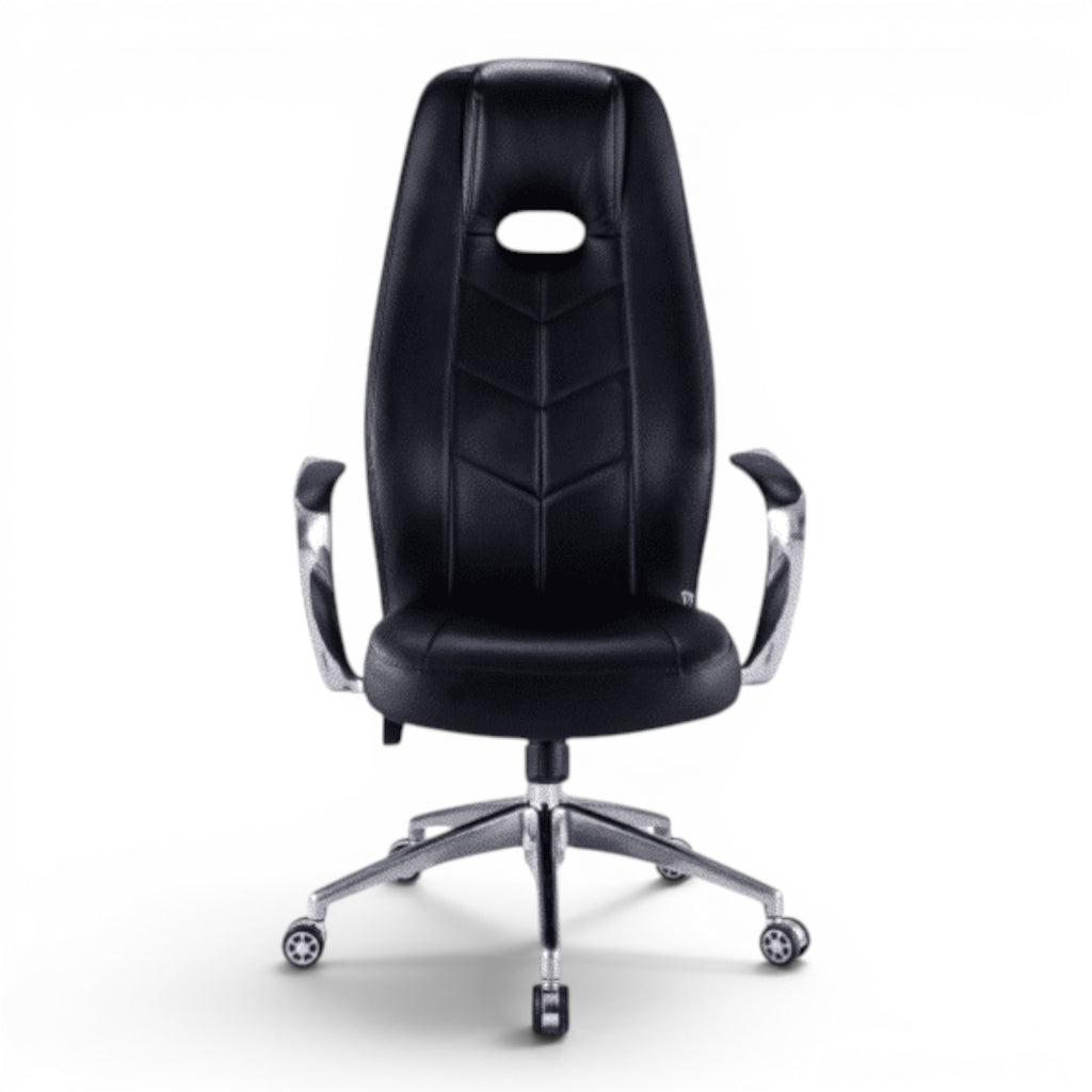 Black Leather Manager Chair - Elhelow Style office furniture, image 1