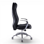 Black Leather Manager Chair - Elhelow Style office furniture, image 3