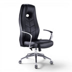 Black Leather Manager Chair - Elhelow Style office furniture, image 2