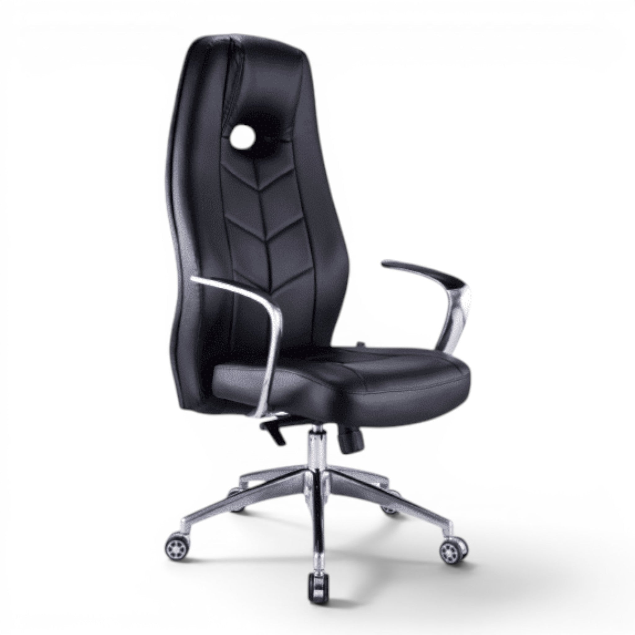 Black Leather Manager Chair - Elhelow Style office furniture, image 2