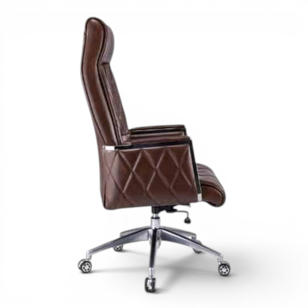 Best Brown Leather Executive Office Chair - Elhelow Style office furniture, image 3