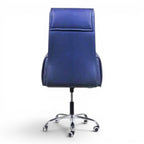 Blue Leather Manager Chair - Elhelow Style office furniture, image 4