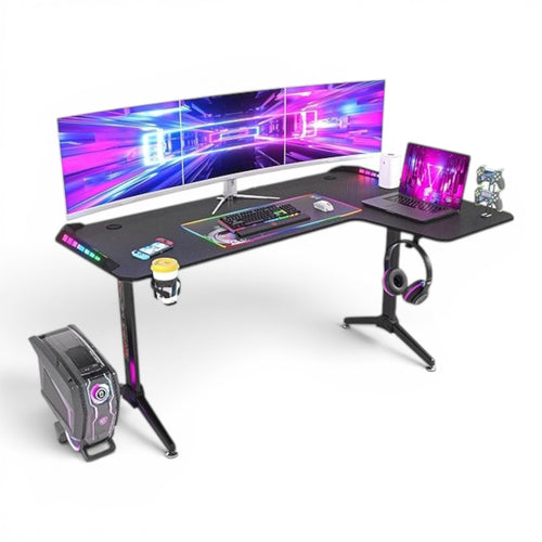 Premium L-Shaped Gaming Desk