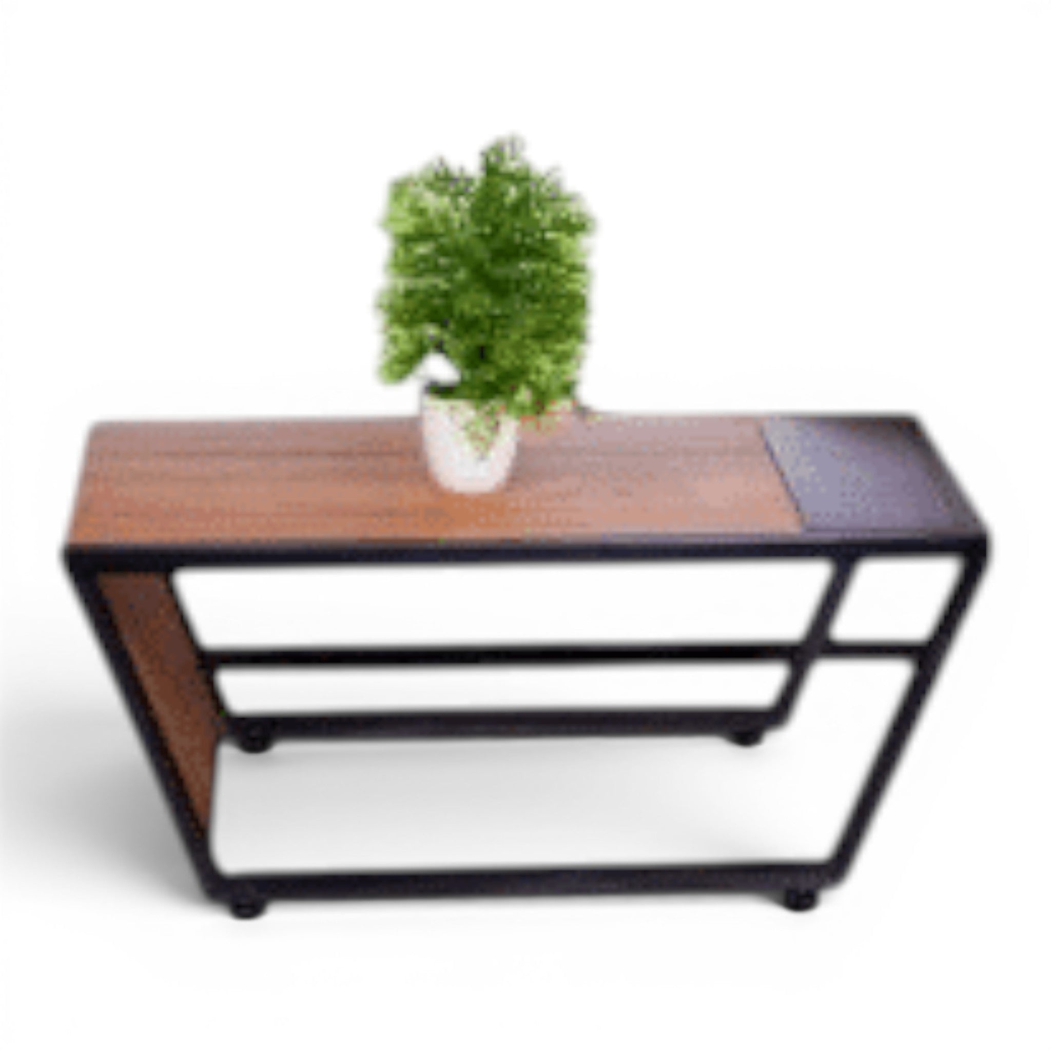 Sovia – Dark grey small table wooden and metal