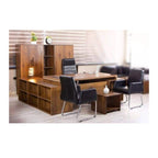 Brown Wood Manager Desk With Drawer - Elhelow Style office furniture, image 3