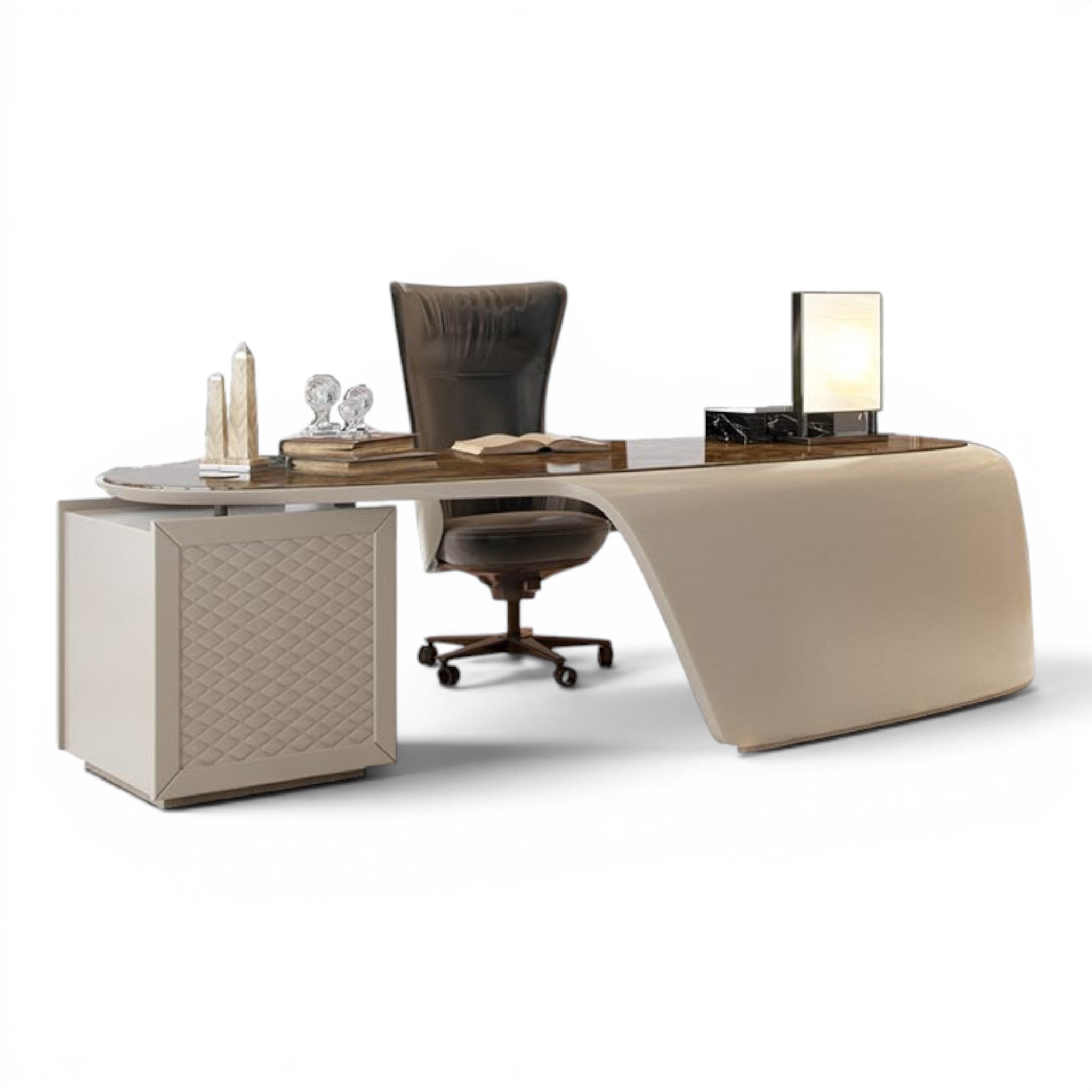 Dolly Best Luxury Beige Desk in Egypt - Elhelow Style office furniture, image 1