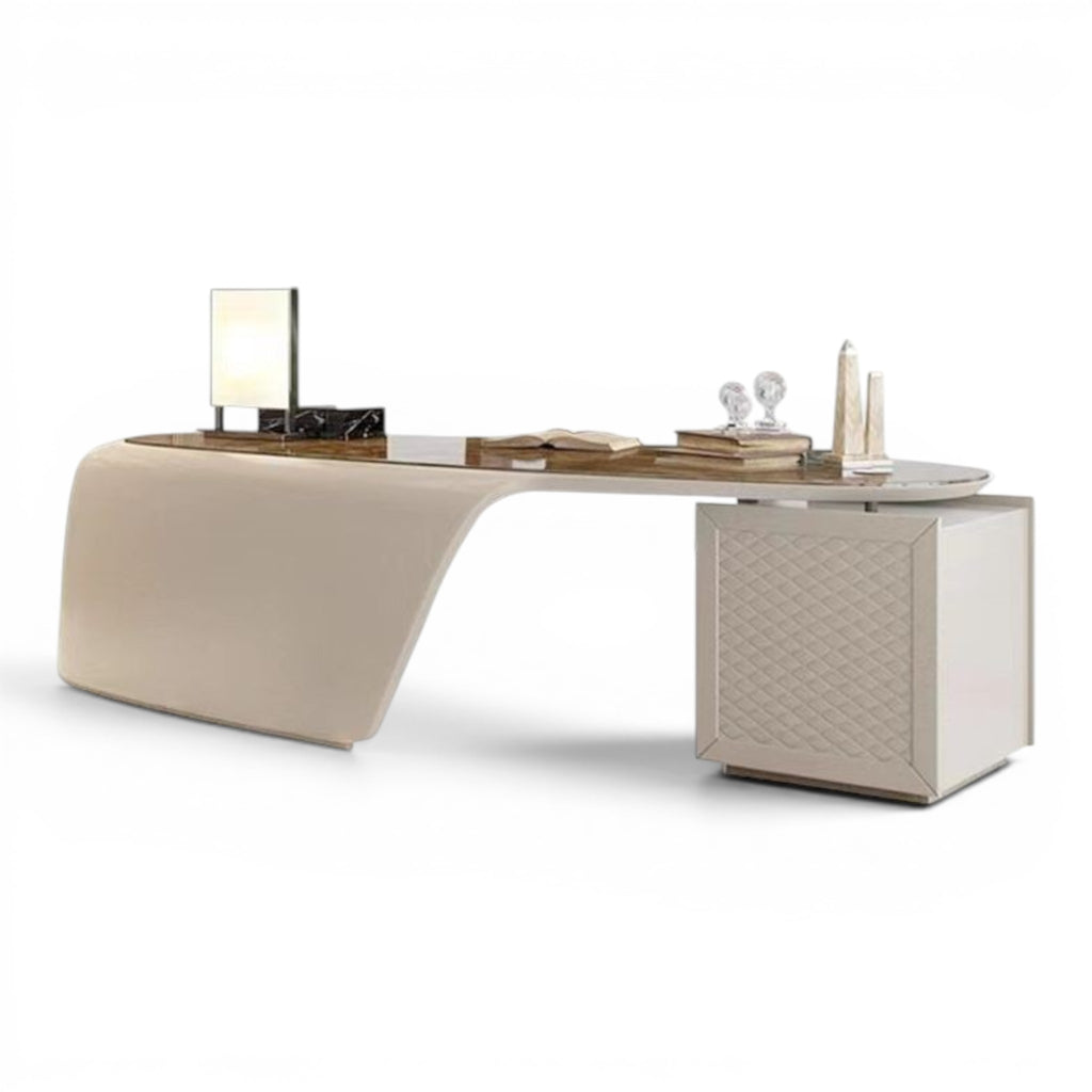 Dolly Best Luxury Beige Desk in Egypt - Elhelow Style office furniture, image 2