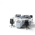 Best 4-Person White Office Workstation - Elhelow Style office furniture, image 1
