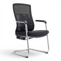 Waiting Chair with Polished Aluminum Legs and Nylon Mesh Back