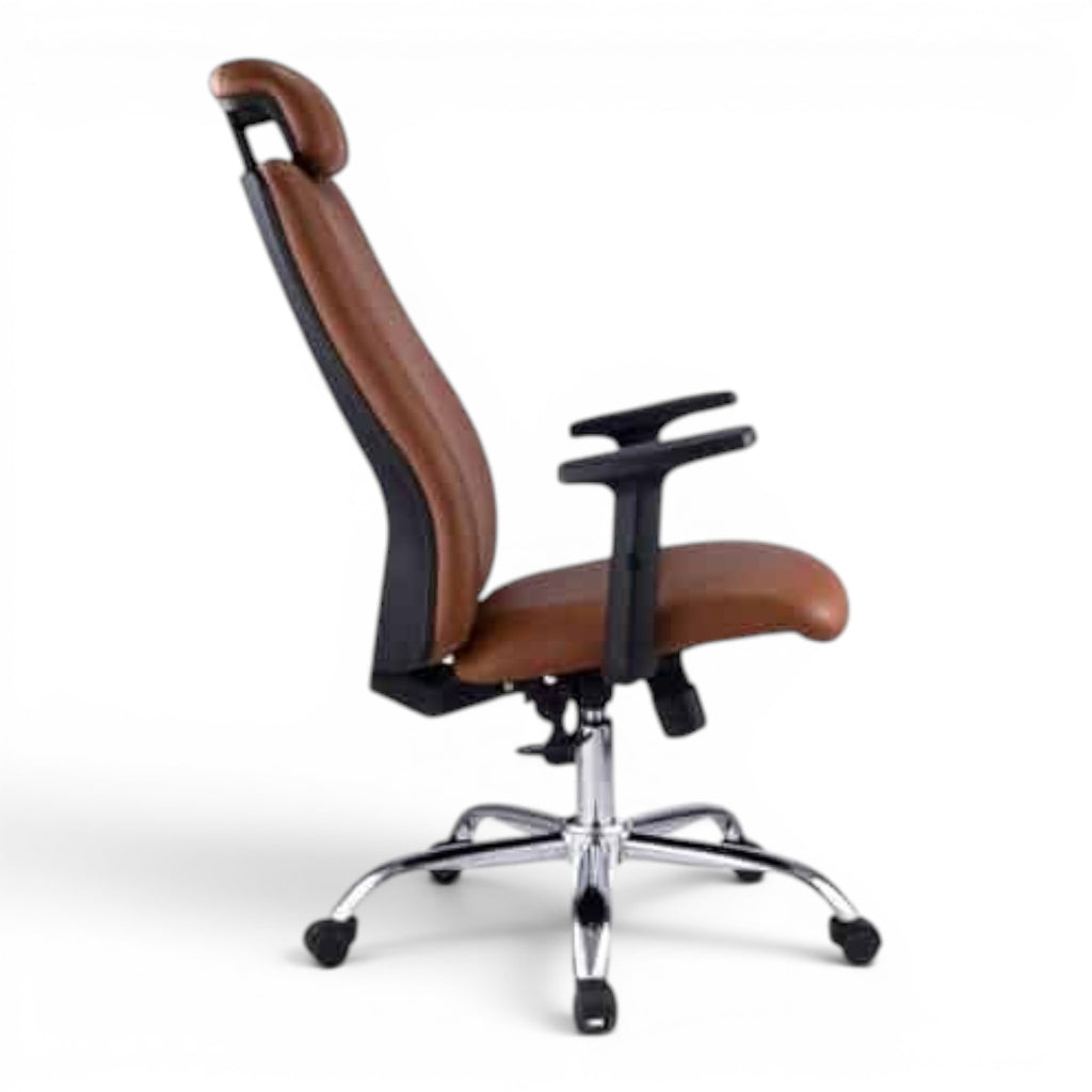 Elevate Your Workspace with the Best Brown Leather Chair - Elhelow Style office furniture, image 3