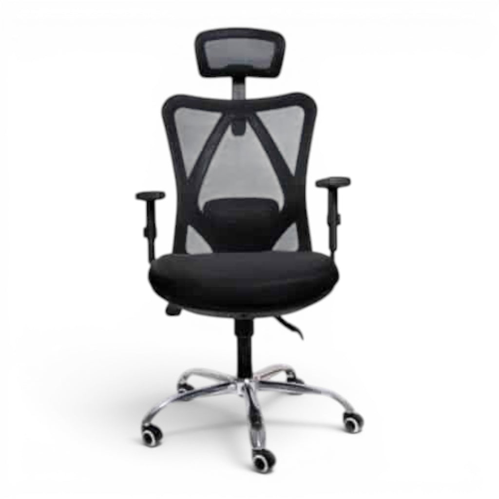Black Manager Chair – Ergonomic design and standard size - Elhelow Style office furniture, image 1