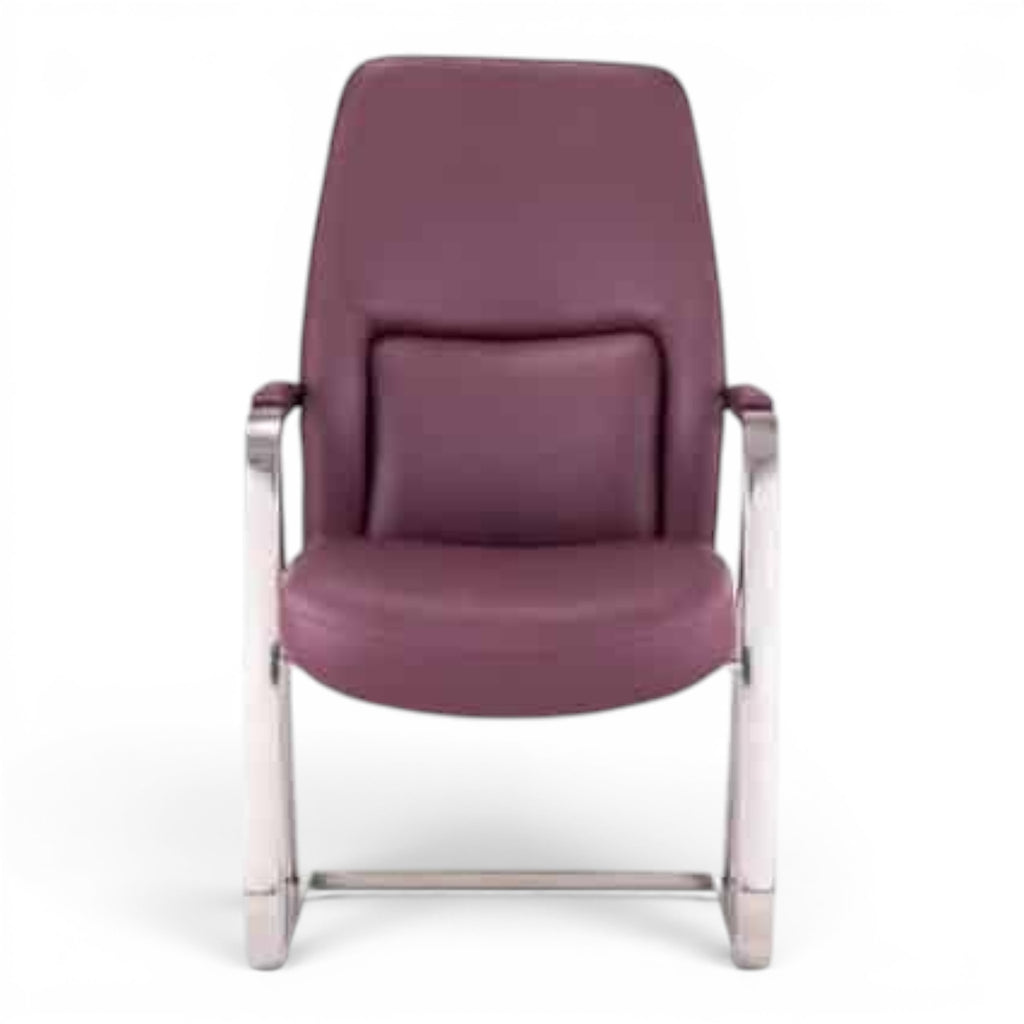 Best Waiting Purple Leather Chair - Elhelow Style office furniture, image 1