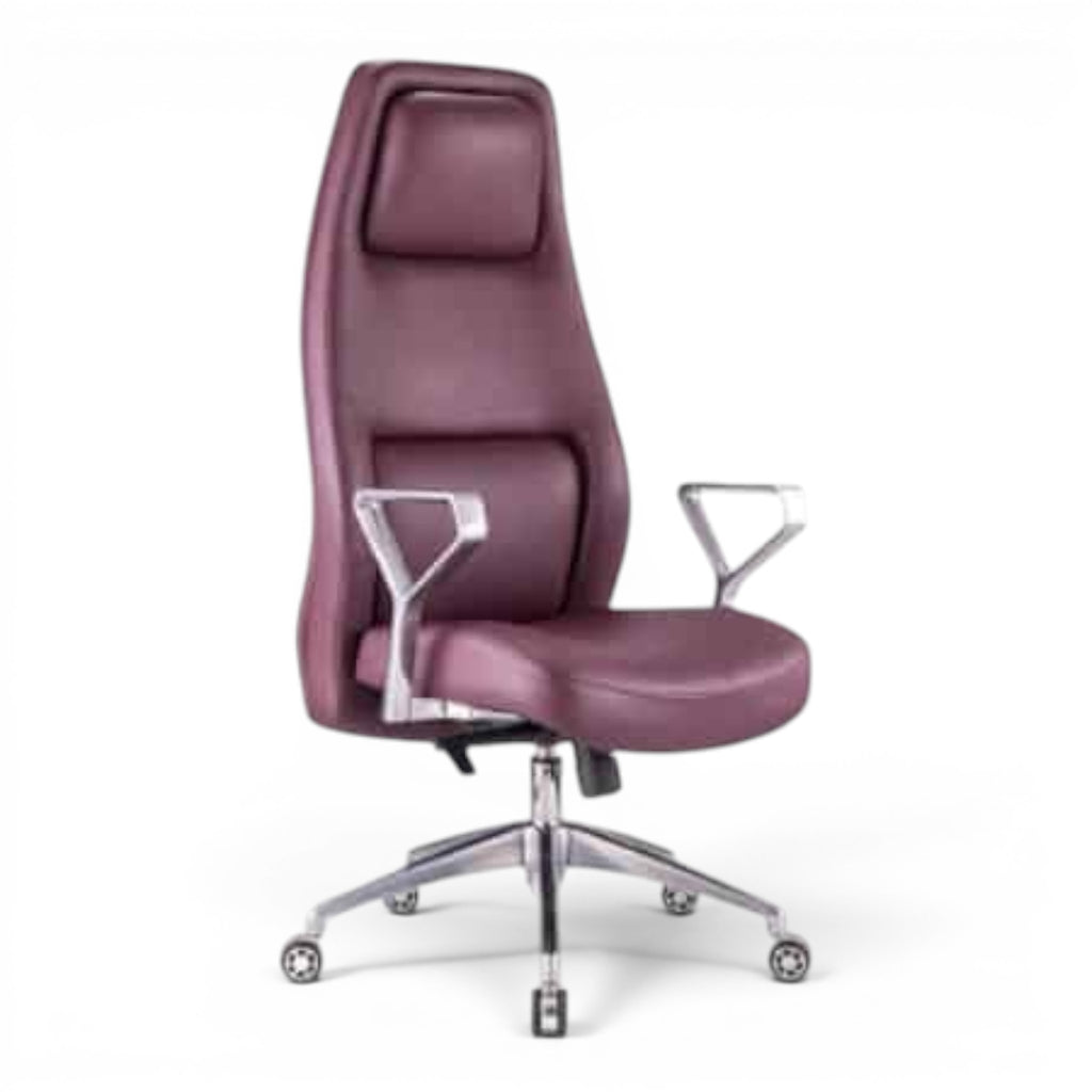 Best Purple Leather Chair - Elhelow Style office furniture, image 2