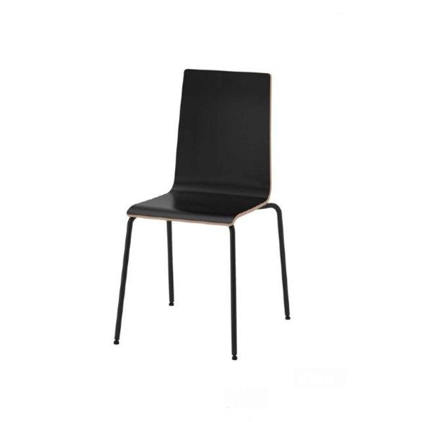 Lightweight wood chair with steel legs
