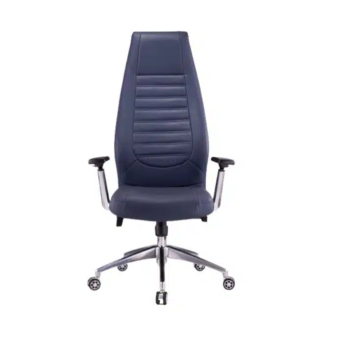 Black Bello chair - senior management chair Made of flame-resistant leather